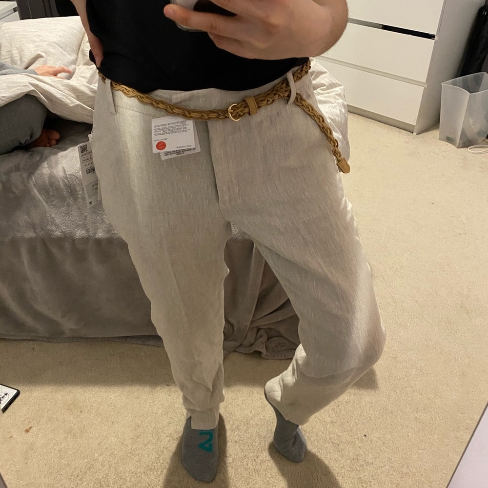 Zara basic Linen pants - Picture 5 of 9